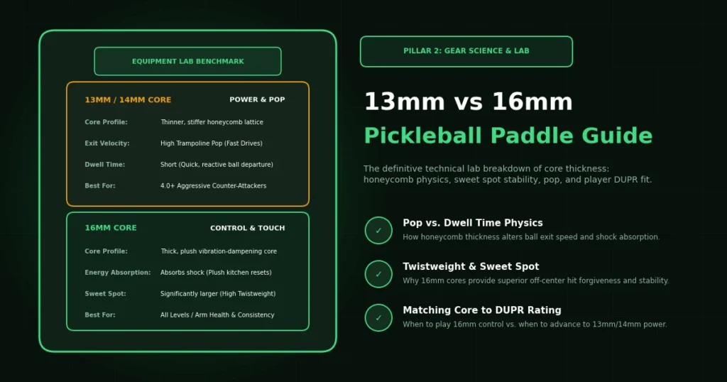 13mm vs 16mm Pickleball Paddle Guide
