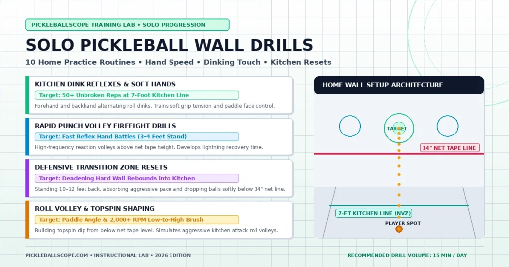 Solo Pickleball Wall Drills Guide
